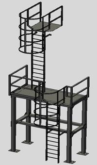 Galvanised Access Cat Ladder